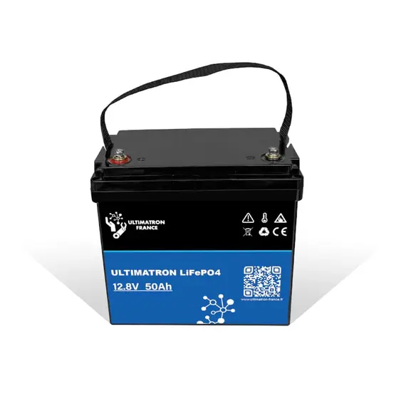 Ultimatron LiFePO4 Lithium Battery 12.8V 50Ah with Smart BMS Integrated, 2 image Ultimatron LiFePO4 Lithium Battery 12.8V 50Ah with Smart BMS Integrated, 2 image