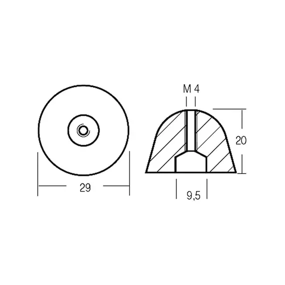 Anode en zinc pour propulseur d'étrave Volvo Penta BP500-600/SP600, 2 image Anode en zinc pour propulseur d'étrave Volvo Penta BP500-600/SP600, 2 image