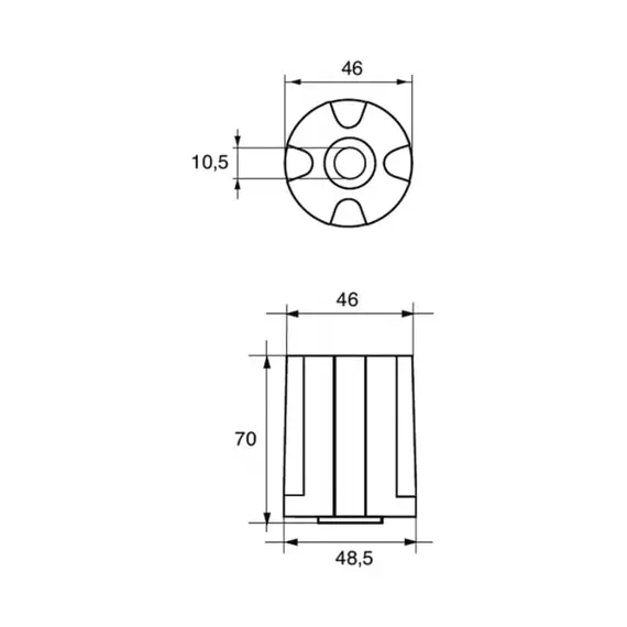 Zinc Anode for IPS Series Engine, 2 image Zinc Anode for IPS Series Engine, 2 image