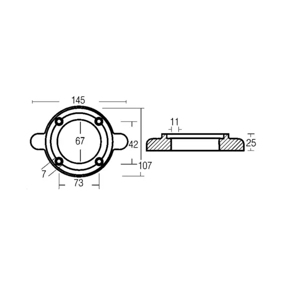 Anode de collier en zinc pour les embase SD22-SD60, 2 image Anode de collier en zinc pour les embase SD22-SD60, 2 image