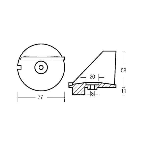 Anode de finition en zinc pour moteurs 2T de 25-50HP et 4T de 25-30HP, 2 image Anode de finition en zinc pour moteurs 2T de 25-50HP et 4T de 25-30HP, 2 image