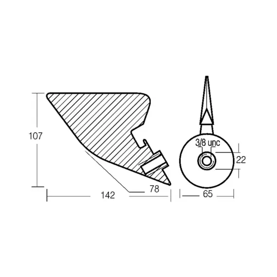 Anode de finition en zinc pour embase Mark 2, 2 image Anode de finition en zinc pour embase Mark 2, 2 image