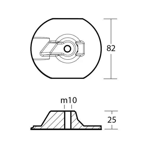 Plaque de zinc - Une anode pour la boîte de vitesses du moteur ZT350-ZT370, 2 image Plaque de zinc - Une anode pour la boîte de vitesses du moteur ZT350-ZT370, 2 image