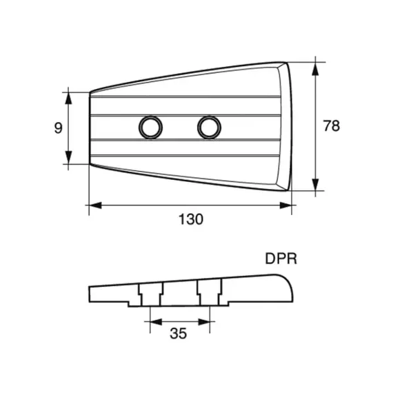 Plaque d'anode en zinc pour les jambes du DPR, 2 image Plaque d'anode en zinc pour les jambes du DPR, 2 image
