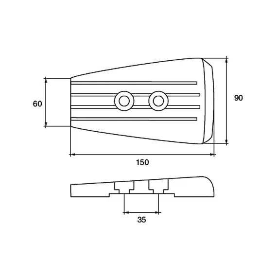 Zinc Plate Anode for Legs DPS-A - DPS-B - FWD, 2 image Zinc Plate Anode for Legs DPS-A - DPS-B - FWD, 2 image