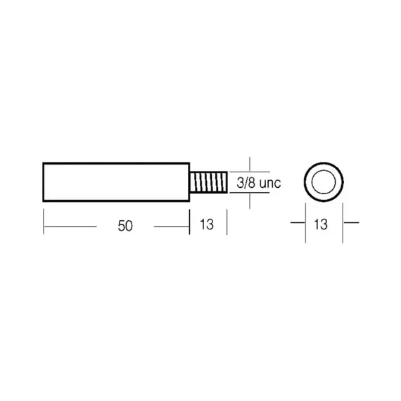 Barre d'anode en zinc pour moteur D12, 2 image Barre d'anode en zinc pour moteur D12, 2 image