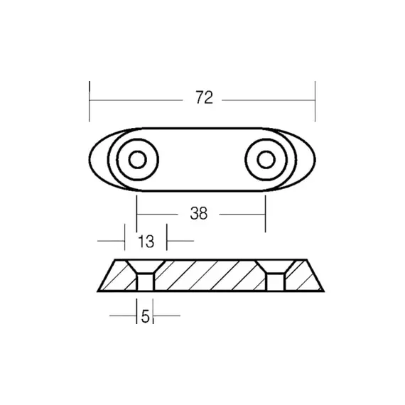 Plaque anode en zinc pour moteurs de 3,5 à 50 CV, 2 image Plaque anode en zinc pour moteurs de 3,5 à 50 CV, 2 image