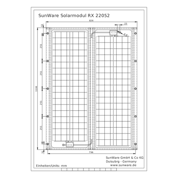 Solar Panel RX-22239 24V 90 Wp, 8 image Solar Panel RX-22239 24V 90 Wp, 8 image