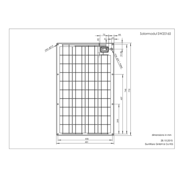 Solar Panel SW-20165 12V 60 Wp, 5 image Solar Panel SW-20165 12V 60 Wp, 5 image