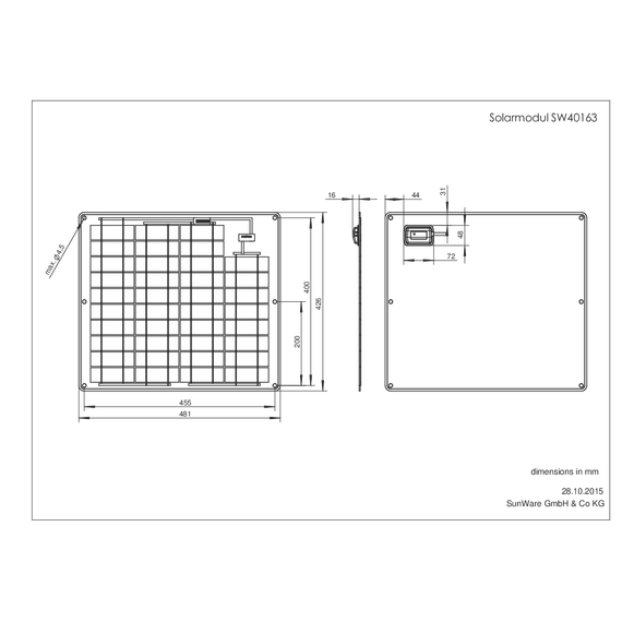 Solar Panel SW-40163 12V 33 Wp, 7 image