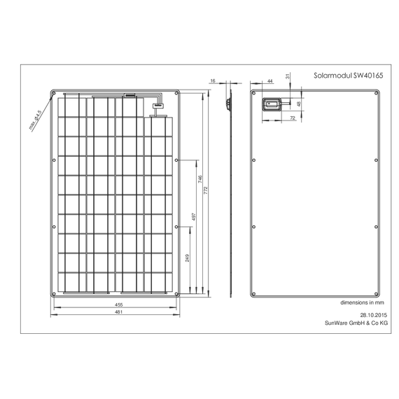 Panneau solaire SW-40165 12V 60 Wp, 7 image