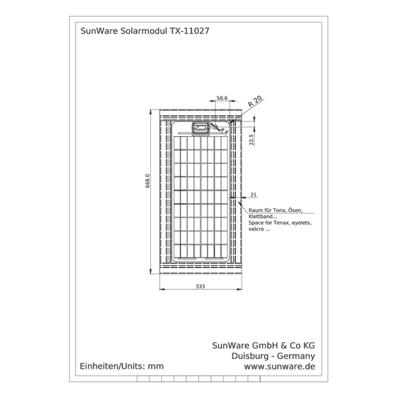 Solar Panel TX-11027 12V 20 Wp, 10 image