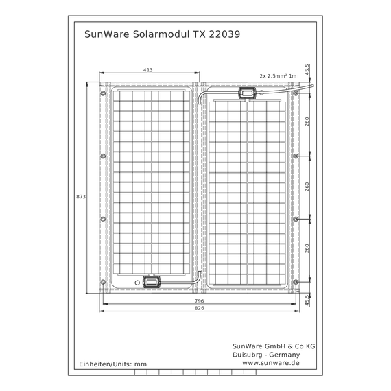 Solar Panel TX-22039 12V 90 Wp, 8 image