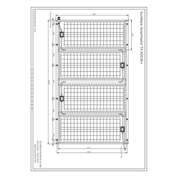 Panneau solaire TX-42039+ 12V 180 Wp, 9 image