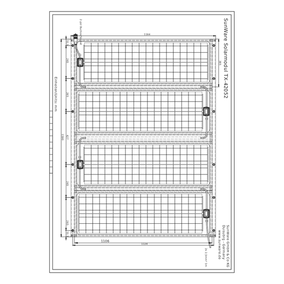 Panneau solaire TX-42052+ 12V 240 Wp, 9 image