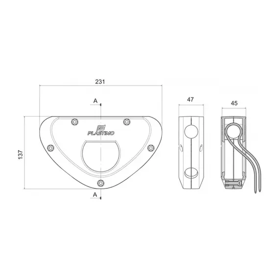 White Bracket for Outboard Motor, 3 image White Bracket for Outboard Motor, 3 image