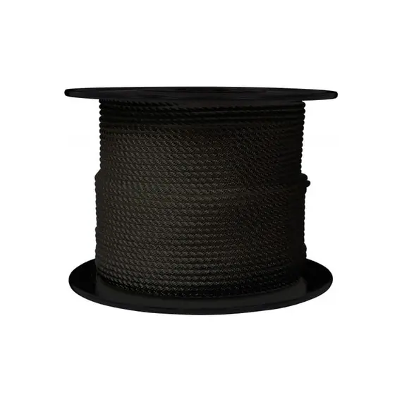 Black Twisted Rope - 20mm - 100m, Diameter, mm: 20, 2 image Black Twisted Rope - 20mm - 100m, Diameter, mm: 20, 2 image