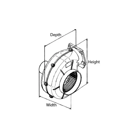 Electric Blower 150-108mm - 750m3/h - 24V, 3 image Electric Blower 150-108mm - 750m3/h - 24V, 3 image