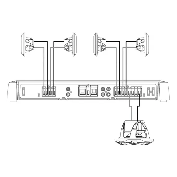 Fusion® Signature Marine Amplifier 1600-Watt - 5 Channel, 6 image Fusion® Signature Marine Amplifier 1600-Watt - 5 Channel, 6 image