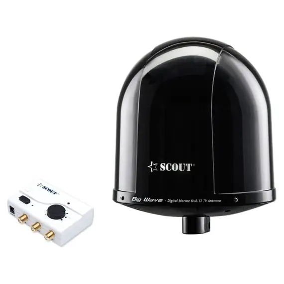 Antenne TV haute performance Big Wave - Noir, Couleur: Black