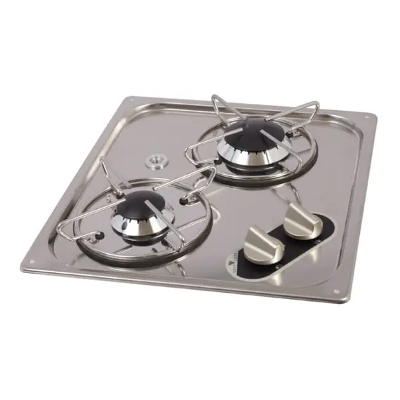 Stainless Steel Built-in Hob Unit - 2 Burners - 353x323mm