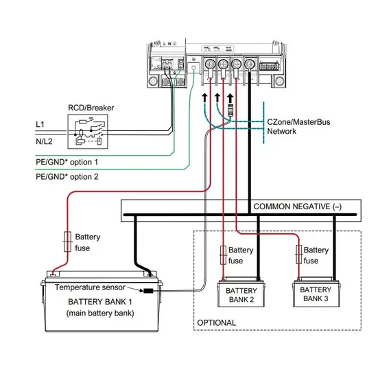 ChargeMaster PLUS CZone Charger - 24V/20A - 3 Outputs, Charging Current, A: 20, Voltage, V DC: 24, 9 image ChargeMaster PLUS CZone Charger - 24V/20A - 3 Outputs, Charging Current, A: 20, Voltage, V DC: 24, 9 image