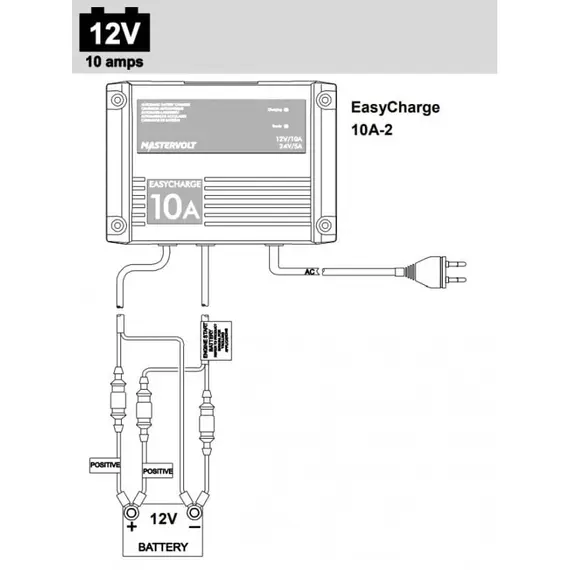 Chargeur EasyCharge - 12V/10A - 2 Sorties, 6 image