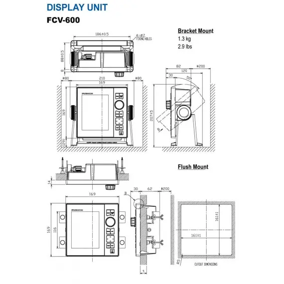 FCV600 Sondeur 5,7 avec TruEcho CHIRP, Taille de l'écran, pouce: 5.7, 5 image