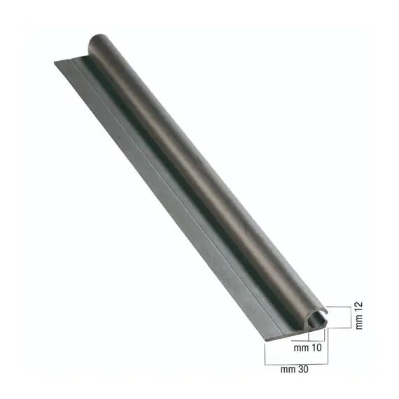 Rampe en aluminium noir avec ailette - 4,2m