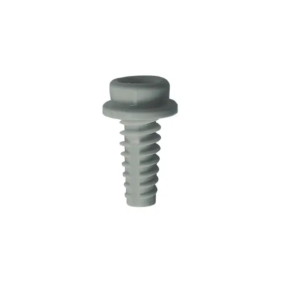 Vis sans tête cannelée en nylon gris - 16mm