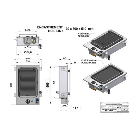 Plancha and Built-in Grill, 4 image Plancha and Built-in Grill, 4 image