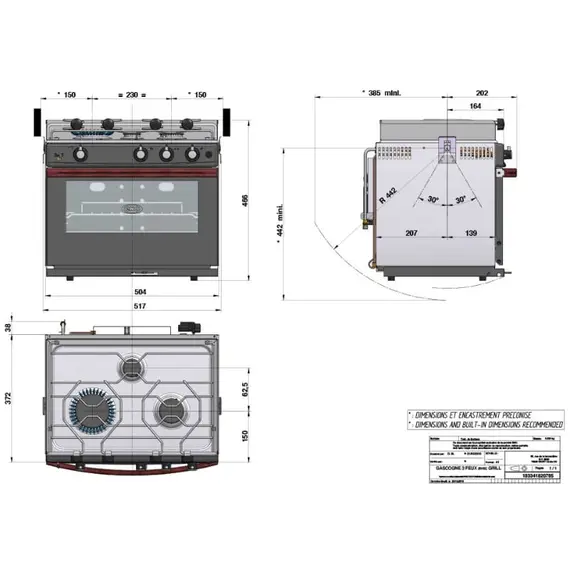 Cuisinière avec four et gril, 5 image Cuisinière avec four et gril, 5 image