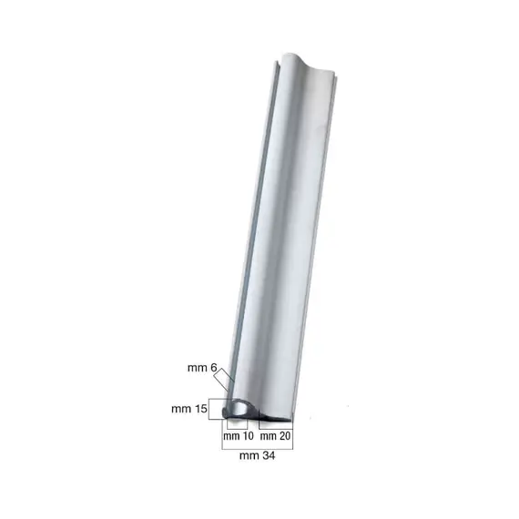 Rouleau de PVC blanc avec ailette - 6m
