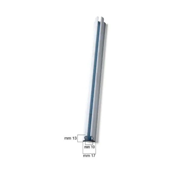 White V-shaped PVC Guide Rail without Fin - 6m