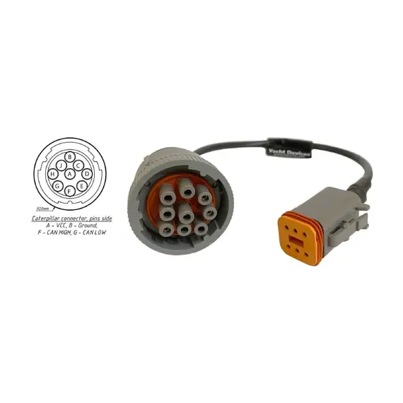 Câble adaptateur Caterpillar à 9 broches rondes