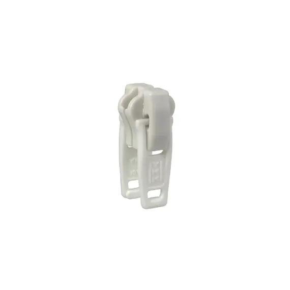 Double Coulée YKK10 Curseur en Plastique - Blanc