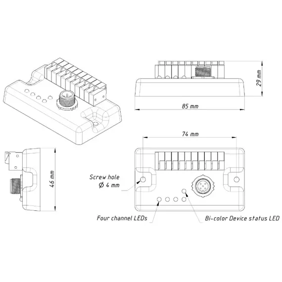 Indicateur de fonctionnement NMEA 2000 YDRI-04N, 4 image Indicateur de fonctionnement NMEA 2000 YDRI-04N, 4 image