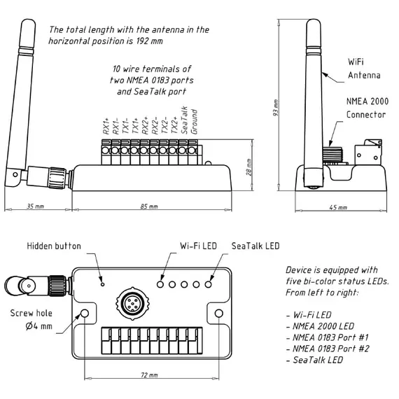 Routeur Wi-Fi NMEA 2000 YDNR-02N, 4 image Routeur Wi-Fi NMEA 2000 YDNR-02N, 4 image