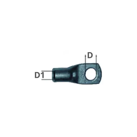 Cable terminal lugs - Wire 70mm - Stud hole - 13.2mm, 2 image Cable terminal lugs - Wire 70mm - Stud hole - 13.2mm, 2 image