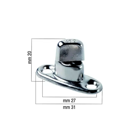 DOT® Serrure pivotante en laiton nickelé de haute qualité