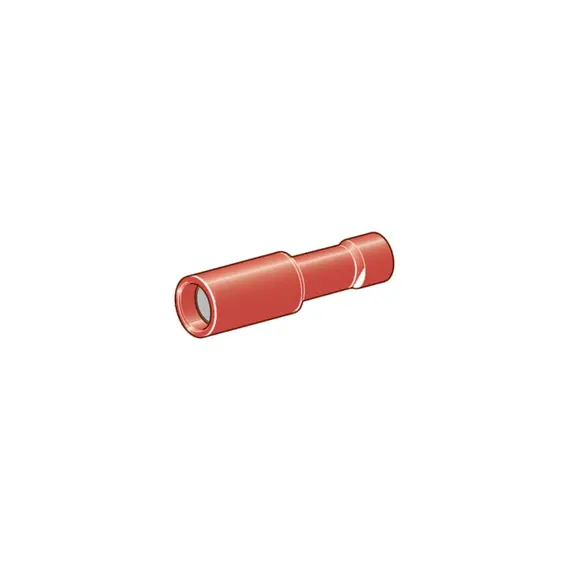 Terminaux isolés cylindriques femelles rouges