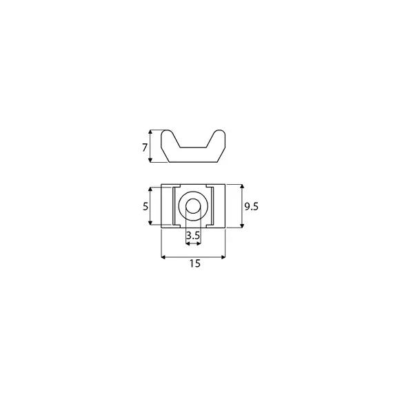 Support en polyamide pour selle - 5mm, 2 image Support en polyamide pour selle - 5mm, 2 image