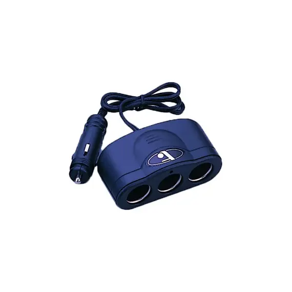 Triple socket with cable