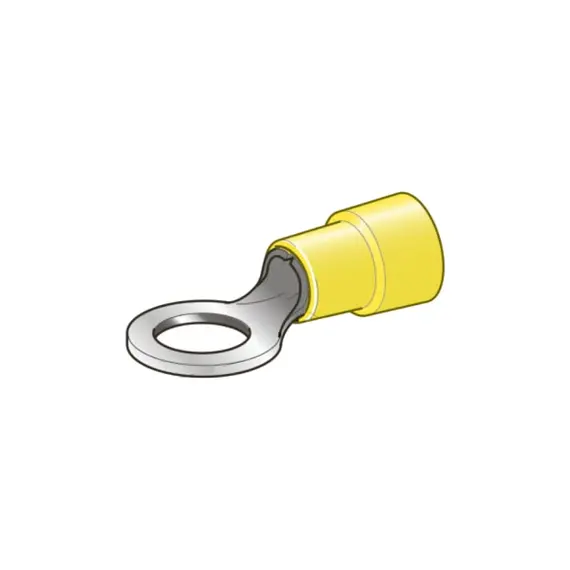 Yellow insulated eye terminals - 8.2mm