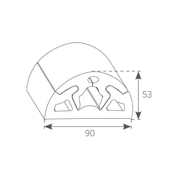 Profil noir Bino 90 - 2m, 3 image