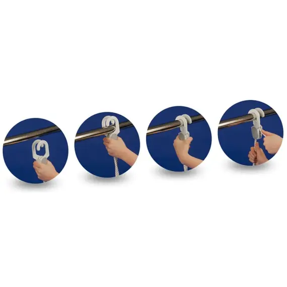 Blue Guardrail Fender Holder diameter 6-12mm, 2 image Blue Guardrail Fender Holder diameter 6-12mm, 2 image