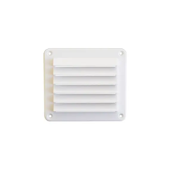 Évent à persiennes en nylon blanc - 140x125mm, Couleur: White