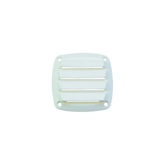 Évent à persiennes en nylon blanc - 85x85mm, Dimensions, mm: 85x85, Couleur: White