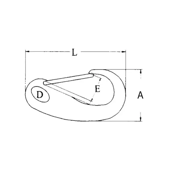 Carabiner with Spring Opening - 50mm, Length, mm: 50, 2 image
