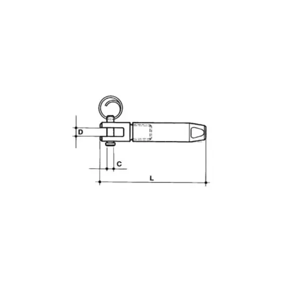 Terminal à fourche AISI 316 - diamètre 8,5 mm, Diamètre, mm: 8.5, 2 image Terminal à fourche AISI 316 - diamètre 8,5 mm, Diamètre, mm: 8.5, 2 image